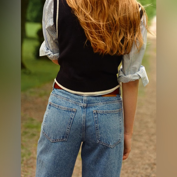 H&M &Denim Ultra High Rise Wide Leg Baggy Fit Jeans, Size 8 - Picture 2 of 11